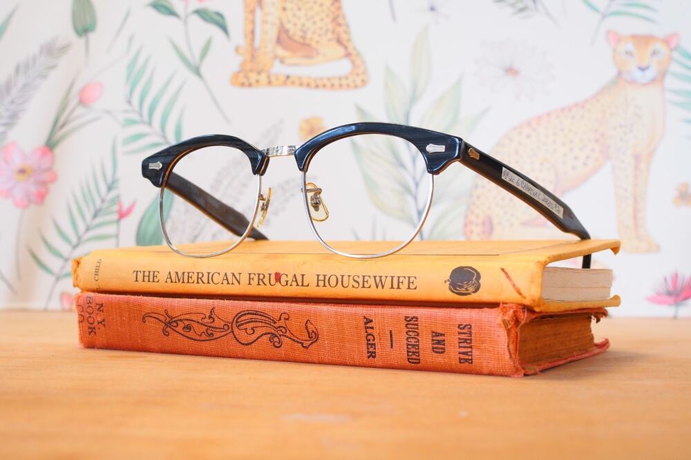 Vintage 1960s SRO Style Rite Optical Eyeglass 12k GF Charcoal Dobbs 48-20